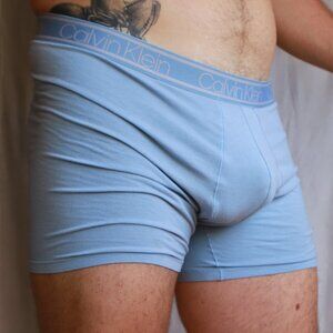 Calvin Klein Periwinkle Blue Boxer Trunk Elastic Waistband Underwear Shorts XL